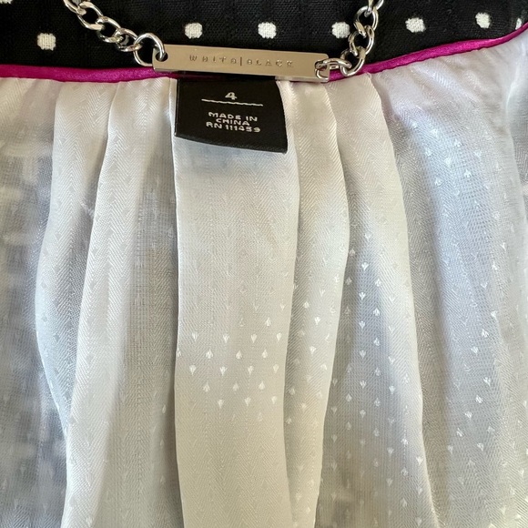 White House Black Market Black with White Polka Dot Jacket - Picture 6 of 8